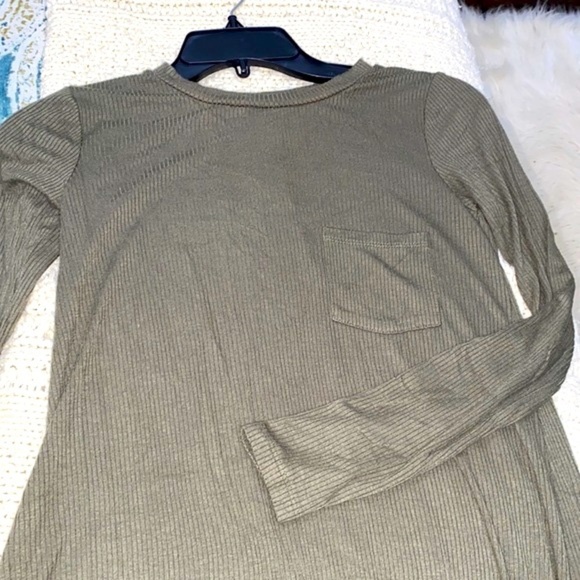 FOREVER 21 olive green ribbed dress size small - Picture 5 of 5